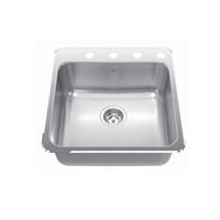 Franke Kindred Stainless Steel Top Mount 22 in. W X 25-1/4 in. L Single Bowl Kitchen Sink Silver