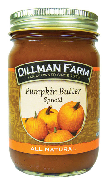 Dillman Farm All Natural Pumpkin Butter Spread 15 oz Jar (Pack of 6)