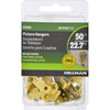 Hillman AnchorWire Brass-Plated Classic Picture Hanger 50 lb. 20 pk (Pack of 5)