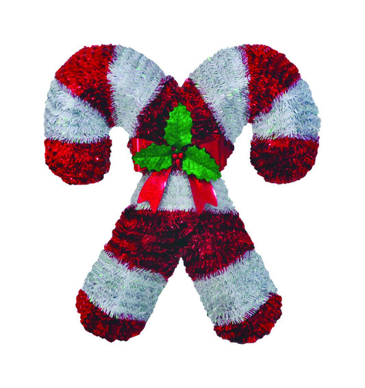 F C Young Multicolored Candy Cane Window Decoration 18 in.