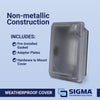 Sigma Engineered Solutions Rectangle Plastic 1 gang 5.98 in. H X 4.02 in. W Weatherproof Cover (Pack of 6)