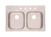 Franke Kindred Stainless Steel Top Mount 33 in. W X 22 in. L Two Bowls Kitchen Sink