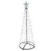 Celebrations Platinum Brilliant LED RGBW Straight Frame Tree 4 ft. Yard Decor