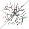 Celebrations Platinum LED Green/Red Rechargeable Shimmering Sphere 12 in. Hanging Decor