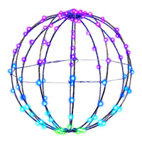 Living Accents Silver Iron 12 in. H X 12 in. L X 12 in. W RGBW Sphere Outdoor Decoration