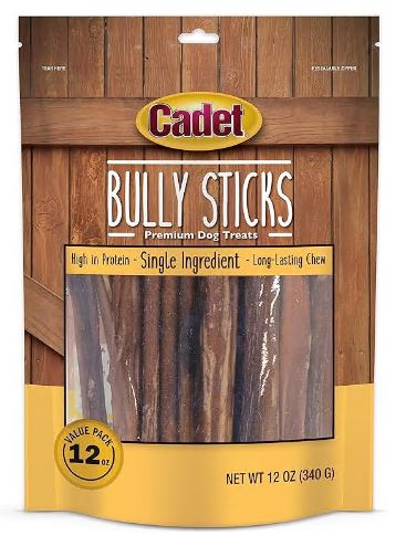 Cadet 12 oz Bully Sticks Small Natural Beef Dog Chews High Protein
