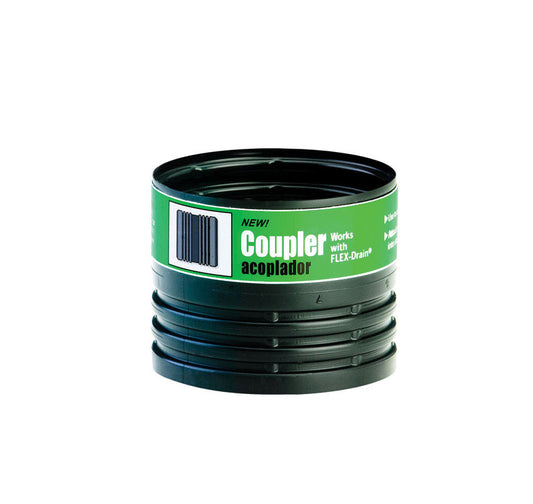 Flex-Drain Snap Polypropylene DWV Coupler Adapter 4 Dia. x 4 H in. for Drainage Applications