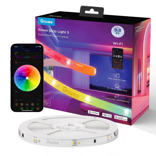 Govee 9.8 ft. L Plug-In LED Smart-Enabled Strip Light
