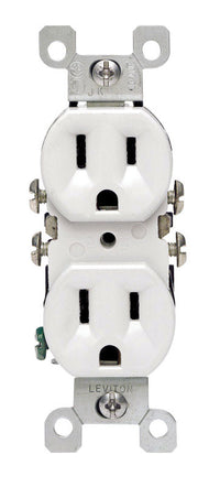 Leviton CO/ALR 15 amps 125 V Duplex White Outlet 5-15R 1 pk - Deal of The Week