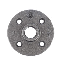 BK Products 1/2 in. FPT Black Malleable Iron Floor Flange (Pack of 5)