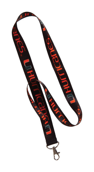 Llavero decorativo de poliéster plateado de los Miami Hurricanes de Hillman (paquete de 6)