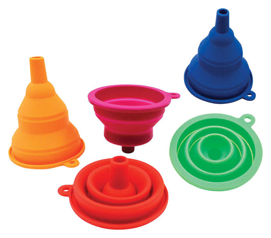 Diamond Visions Assorted 4 in. H Silicone Extendable Funnel (Pack of 36)