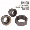 BK Products 1/2 in. FPT x 1/2 in. Dia. FPT Black Malleable Iron Union (Pack of 5)