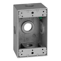 Sigma Engineered Solutions New Work 18.3 cu in Rectangle Die-Cast Metal 1 gang Weatherproof Box Gray - Deal of The Week