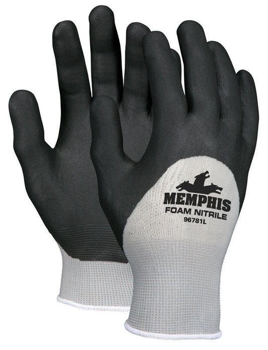 MCR Safety  Unisex  Dipped  Gloves  Black  XL  12 pair
