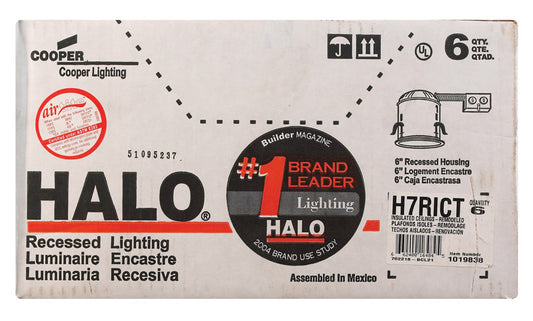 Halo Silver 6 in. W Aluminum LED Recessed Lighting Housing (Pack of 6)