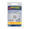 Master Magnetics 0.375 in. 1.68 lb. Pull Silver Neodymium Disc Magnets with Adhesive