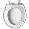 Mayfair by Bemis Caswell Slow Close Round White Plastic Toilet Seat