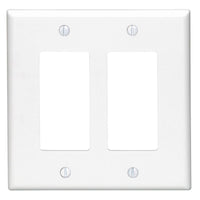 Leviton White 2 gang Thermoset Plastic Decorator Wall Plate 1 pk