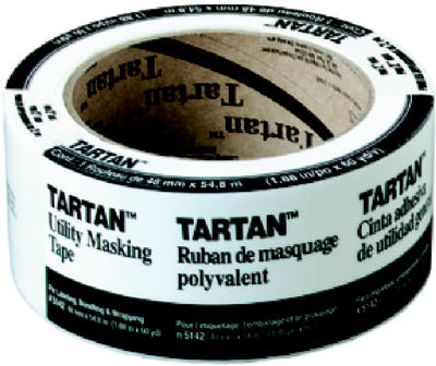 Tartan 1.88 in. W X 60.1 yd L Tan High Strength Masking Tape 1 pk