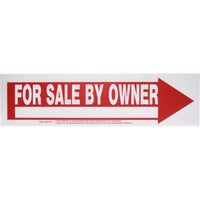 Hillman English White For Sale Sign 6 in. H X 24 in. W (Pack of 6)