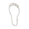 InterDesign Chrome Silver Metal Roller Shower Curtain Rings (Pack of 6)