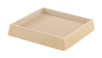 Shepherd Rubber Caster Cup White Square 3 in. W x 3 in. L 2 pk (Pack of 6)