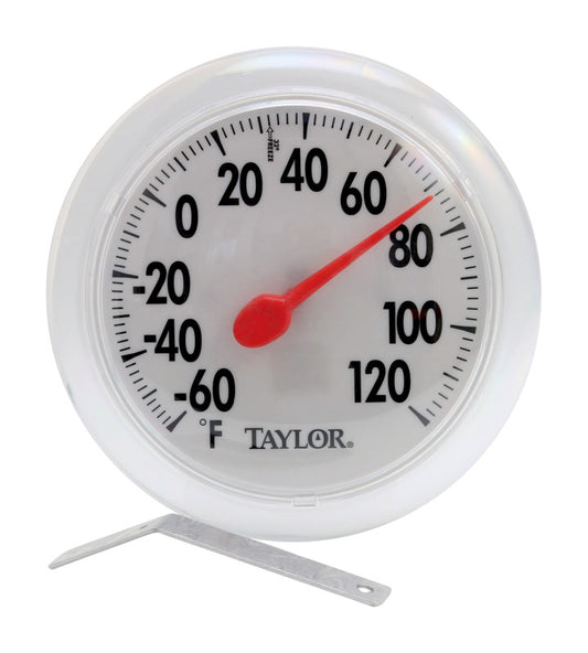 Taylor Dial Thermometer Plastic White (Pack of 6)