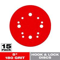 Diablo 5 in. Ceramic Blend Hook and Lock Sanding Disc 180 Grit Very Fine 15 pk