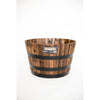 Real Wood Products 16.5 in. H X 26 in. W X 26 in. D Wood Half Whiskey Barrel Planter Brown