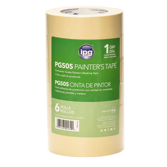 IPG 1.41 in. W X 60 yd L Beige Painter's Tape (Pack of 4)