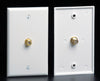 Leviton White Plastic Coax/Phone Telephone/Video Wall Plate 1 pk