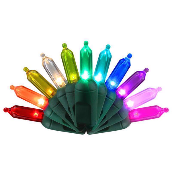 Luces navideñas en serie Celebrations Platinum LED T5 multicolores, 50 unidades, 25 ft. - Oferta de la semana