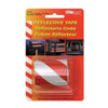 Trim Brite Red and White Rectangle Self-Adhesive Barrier Caution Reflective Tape 24 W x 2 L in.