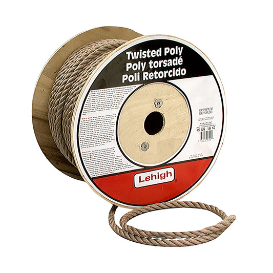 Crawford Holds Knots Well Manila Twisted Polypropylene Rope 5/8 in. x 200 ft.