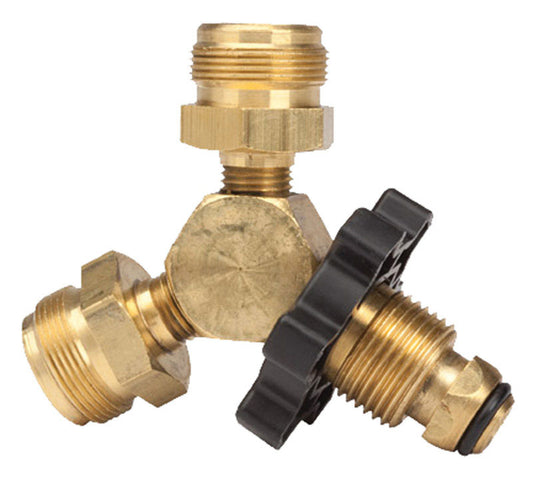 Mr. Heater 2 in. D Brass/Plastic Excess Flow Soft Nose P.O.L Propane Y Male Adapter