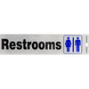 Hillman English Silver Restroom Decal 2 in. H X 8 in. W (Pack of 6)
