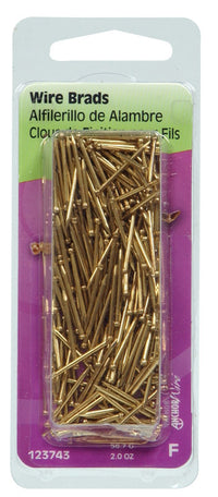 Hillman 18 Ga. x 3/4 in. L Brass Brad Nails 1 pk 2 oz. (Pack of 6)