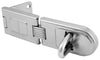 Master Lock Bright Hardened Steel 6-1/4 in. L Fixed Staple Hasp 1 pk