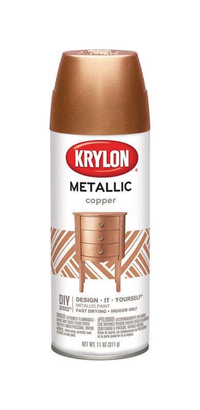Krylon Brilliant Copper Metallic Spray Paint 12 oz. (Pack of 6)