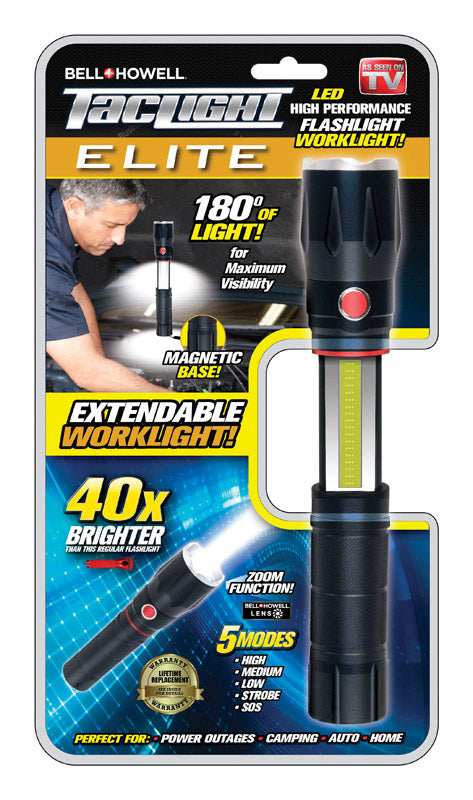 Bell and Howell As Seen On TV Black Aluminum LED Extendable Work Light 1.5 L x 5.39 H x 1.5 W in.