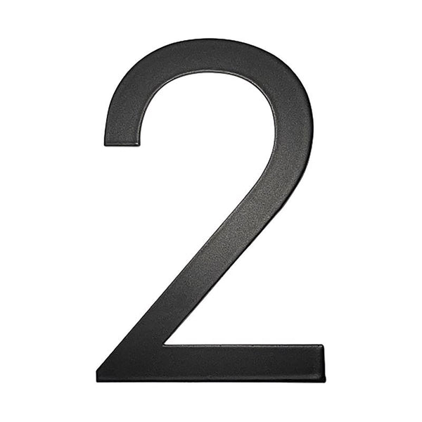 Adoorn Mailbox Address Number 4 in. Black Aluminum Self-Adhesive Number 2 1 pc (Pack of 4)