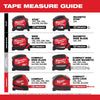 Milwaukee  12 ft. L x 1.32 in. W Compact  Tape Measure  Red  1 pk