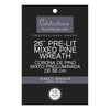 Celebrations Platinum 26 in. D LED Prelit Multicolored Mixed Pine Wreath
