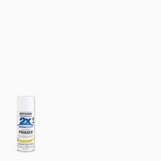 Rust-Oleum Painter's Touch 2X Ultra Cover Flat White Primer Spray 12 oz (Pack of 6)