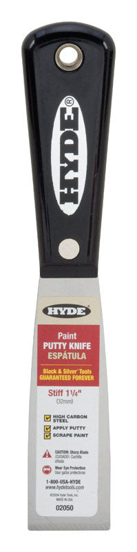 Hyde 1-1/4 in. W x 7-3/4 in. L Carbon Steel Stiff Putty Knife (Pack of 5)