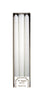 Langley Empire  White  Unscented Scent Taper  Candle  10 in. H x 3/4 in. Dia.