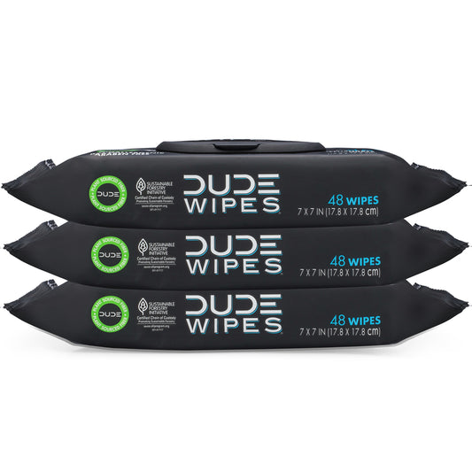 DUDE WIPES Disposable Wet Wipes 48 count (Pack of 4)
