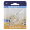 Westinghouse 7 watts C7 Specialty Incandescent Bulb E12 (Candelabra) White 2 pk (Pack of 10)