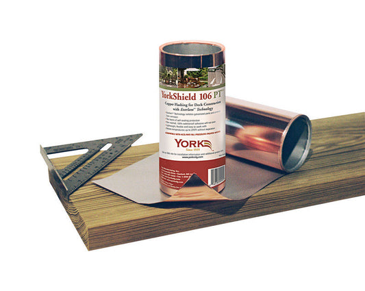 York Copper Roll Shape Non-Asphalt Deck Flashing 8 W x 240 L in.